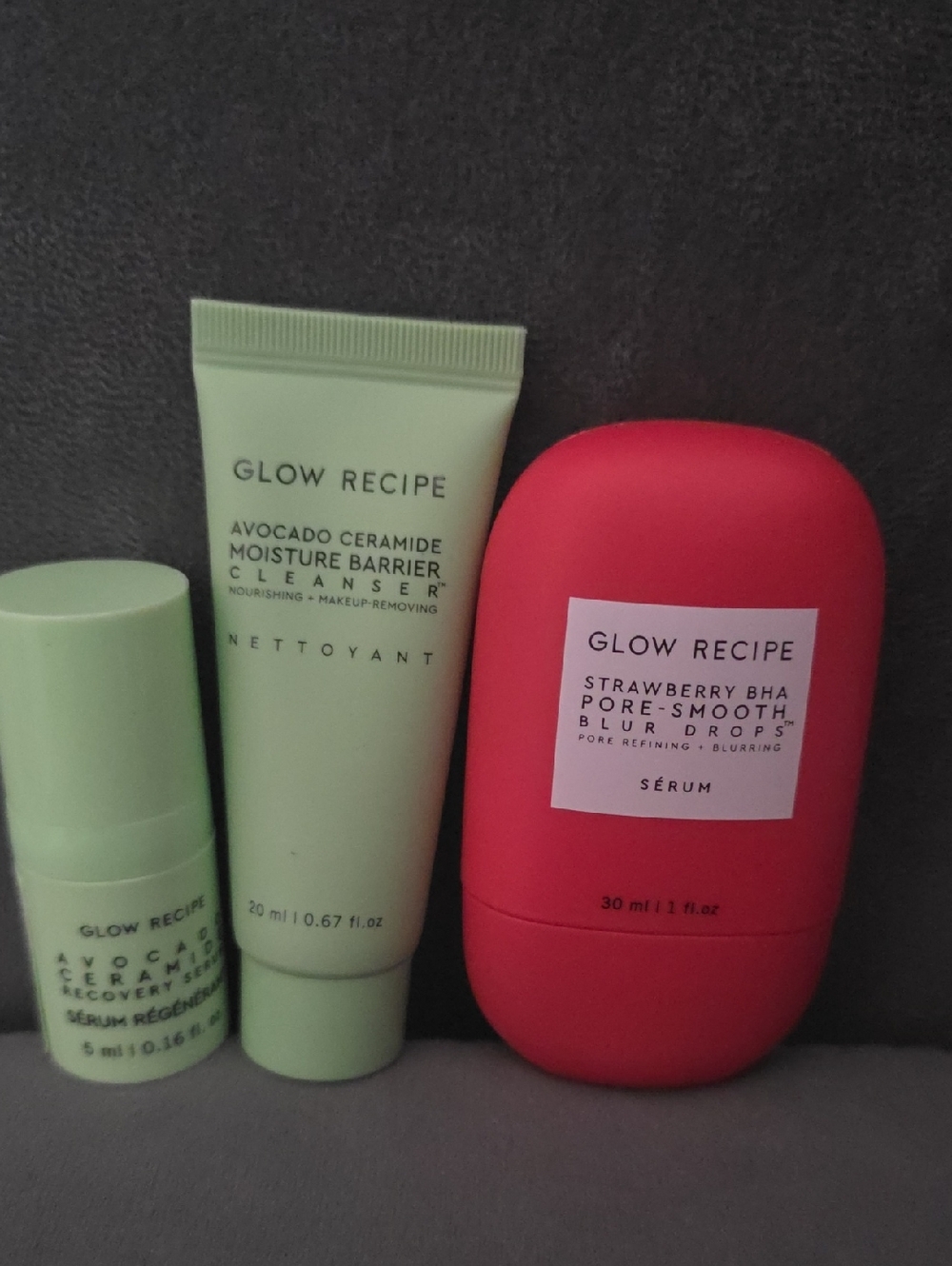 Glow Recipe Strawberry Serum & Avocado Skincare 3pcs